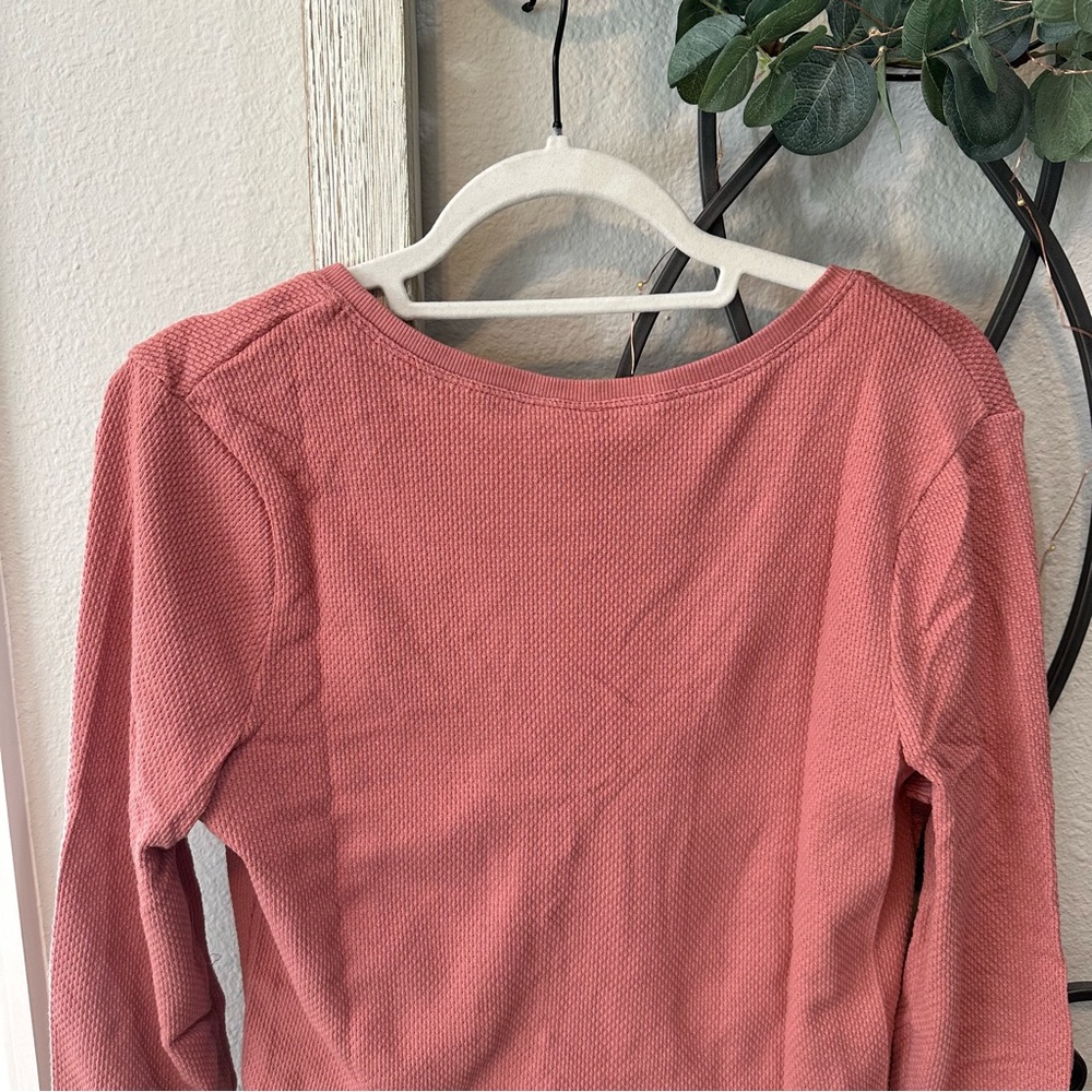 Free People Dusty Rose Ruched V-Neck Top - Picture 12 of 13